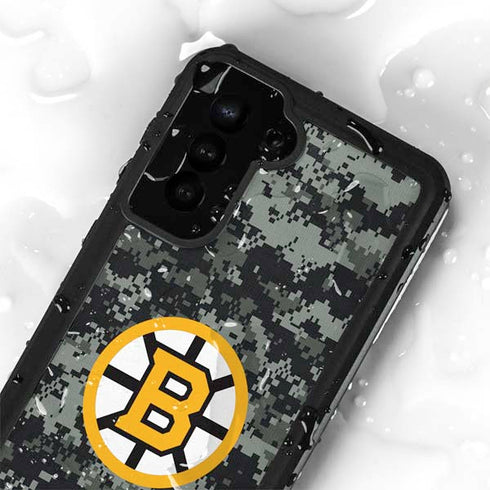 NHL Boston Bruins Camo Galaxy S24 Waterproof Case